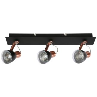 CANDELLUX 93-35608-M MARKUS LAMPA SUFITOWA LISTWA 3X50W GU10 CZARNY+MIEDZIANY BEZ ŻARÓWKI
