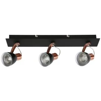 CANDELLUX 93-35608-M MARKUS LAMPA SUFITOWA LISTWA 3X50W GU10 CZARNY+MIEDZIANY BEZ ŻARÓWKI