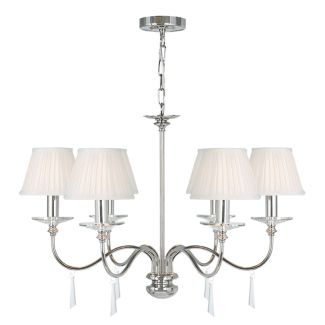 ELSTEAD FINSBURY PARK FP6 POL NICKEL 6Lt Chandelier/Semi-Flush
