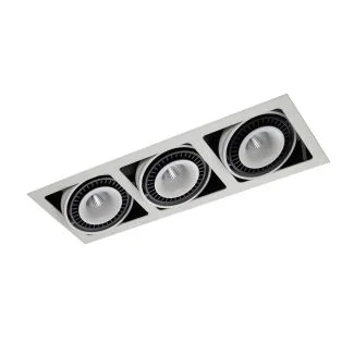 ITALUX GL7116-3/54W WH+BL Alesso lampa podtynkowa biały,czarny 3000K