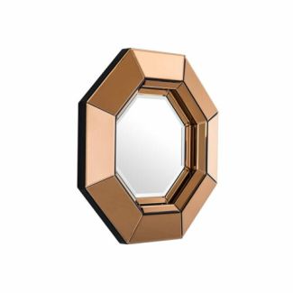 Artehome AHM18036-RG Lustro dekoracyjne w geometrycznej ramie Lucca 68/68 cm