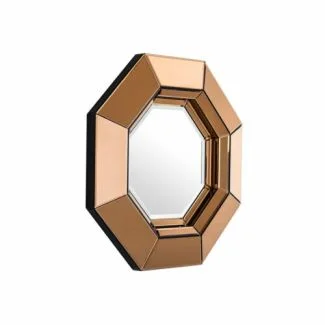 Artehome AHM18036-RG Lustro dekoracyjne w geometrycznej ramie Lucca 68/68 cm