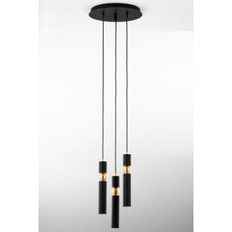 JUPITER ALAS lampa wisząca 3-punktowa czarny kulka ms 2013