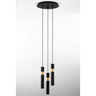 JUPITER ALAS lampa wisząca 3-punktowa czarny kulka ms 2013