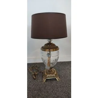 WYPRZEDAŻ KUTEK ESTI EST-LG-1(P) Klasyczna lampa stołowa z abażurem