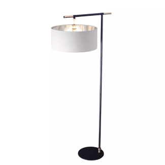 ELSTEAD BALANCE-FL-BKPN Lampa podłogowa Balance - 1 źródło światła - Czarna z polerowanym niklem