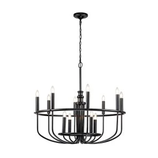 ELSTEAD KL-CAPITOL-HILL12-BLK Żyrandol Capitol Hill - 12 źródeł światła - Czarny