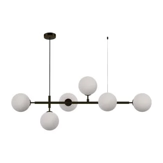 LIGHT PRESTIGE LP-005/6P BK/WH Lampa wisząca Alisa 6xE14 czarna/biała