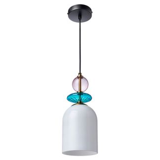 LIGHT PRESTIGE Lampa wisząca Tropea 1xE27 biała, średnia LP-2004/1P M WH