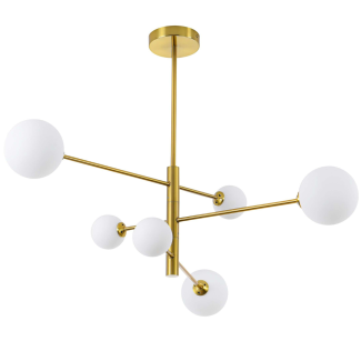 LIGHT PRESTIGE LP-002/6P Dorado 6 wisząca złota