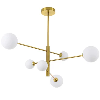 LIGHT PRESTIGE LP-002/6P Dorado 6 wisząca złota
