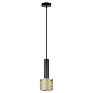 LIGHT PRESTIGE LP-0702/1P GD Lampa wisząca Amo złoto-czarna 1xE27