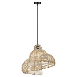 LIGHT PRESTIGE LP-1806/1P 60cm Ratanowa lampa wisząca Shella 60 cm brązowy 1xE27