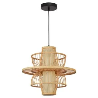 LIGHT PRESTIGE LP-3110/1P NT Ratanowa lampa wisząca Astra naturalna 1xE27