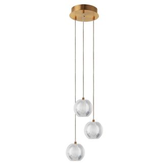 LIGHT PRESTIGE LP-3303/3P GD Lampa wisząca Brillant 3 złota LED CCT