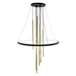 ANTIGO 5215 Lampa wisząca Luna - Mosiądz mat-czarna 3000K