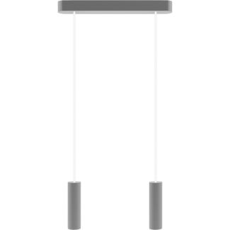 HELLUX 8520212 Lampa wisząca szara Madera 2 pł