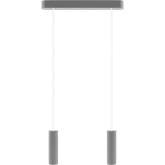HELLUX 8520212 Lampa wisząca szara Madera 2 pł