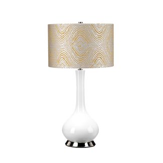 ELSTEAD MILO-PN-TL-PSM Lampa stołowa Milo - 1 PŁ - Biała / Polerowany nikiel
