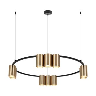 MILAGRO ML0375 Lampa wisząca (koło) GENESIS BLACK GOLD 10xGU10