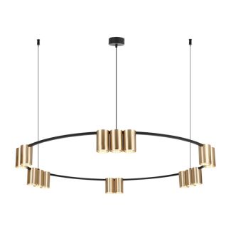 MILAGRO ML0378 Lampa wisząca (koło) GENESIS BLACK GOLD 15xGU10