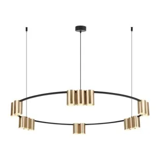 MILAGRO ML0378 Lampa wisząca (koło) GENESIS BLACK GOLD 15xGU10
