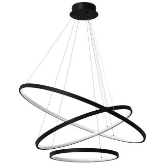 MILAGRO ML1543 Lampa wisząca HOOP BLACK 93W LED