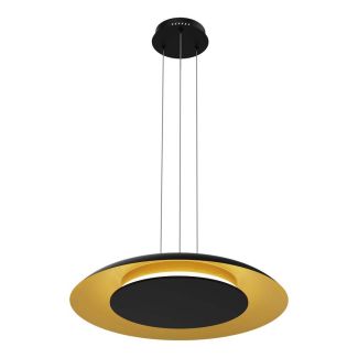 MILAGRO ML1815 Lampa wisząca Piattino Czarny Złoty 30W LED 3000K-4000k-6000K