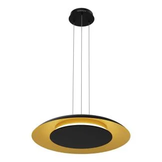 MILAGRO ML1815 Lampa wisząca Piattino Czarny Złoty 30W LED 3000K-4000k-6000K