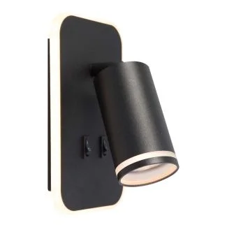 MILAGRO ML2081 Oprawa Pipe Ring Kinkiet Czarny 1xGU10 + LED 6W