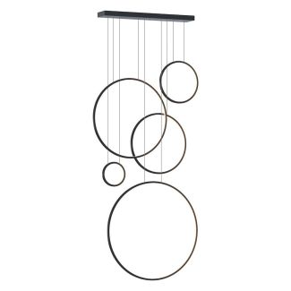 MILAGRO ML2324 Lampa wisząca Saturno Black 100W LED mezzanine