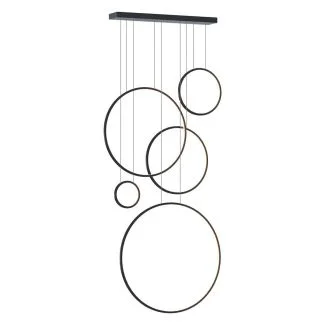 MILAGRO ML2324 Lampa wisząca Saturno Black 100W LED mezzanine