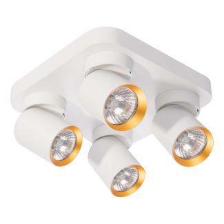 MILAGRO ML9940 Lampa Sufitowa Andy 4xGU10 Kwadrat biały+złoty