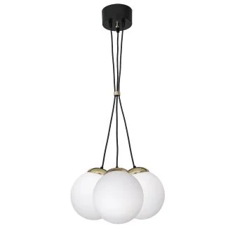 MILAGRO MLP6499 Lampa wisząca SPARTA BLACK / GOLD 3xE14