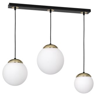 MILAGRO MLP6500 Lampa wisząca SPARTA BLACK / GOLD 3xE14