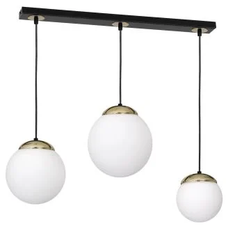 MILAGRO MLP6500 Lampa wisząca SPARTA BLACK / GOLD 3xE14