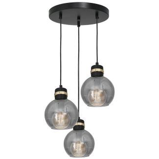 MILAGRO MLP6533 Lampa wisząca OMEGA BLACK/GOLD 3xE27