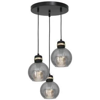 MILAGRO MLP6533 Lampa wisząca OMEGA BLACK/GOLD 3xE27