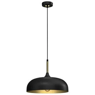 MILAGRO MLP8030 Lampa wisząca LINCOLN BLACK/GOLD 1xE27 35cm