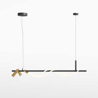MAYTONI MOD166PL-L30GB3K Tau lampa wisząca czarny,złoty