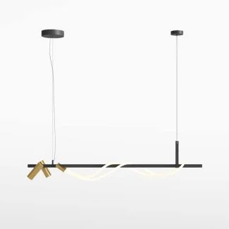 MAYTONI MOD166PL-L30GB3K Tau lampa wisząca czarny,złoty