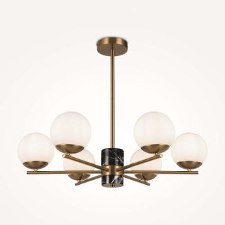 MAYTONI MOD187PL-06BS Marble lampa wisząca mosiądz