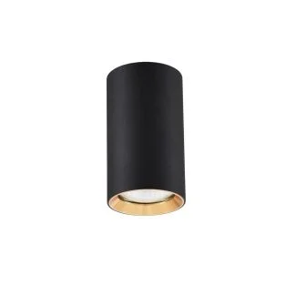 LIGHT PRESTIGE Oczko Manacor 13cm 1xGU10 czarno/złota LP-232/1D - 130 BK/GD