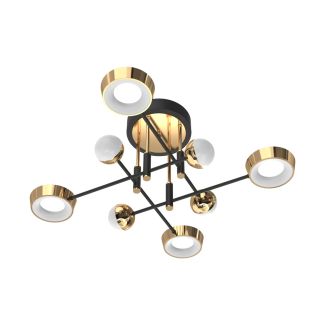 ZUMALINE MX7170-8-3BGT LARA LAMPA SUFITOWA CZARNO-ZŁOTA