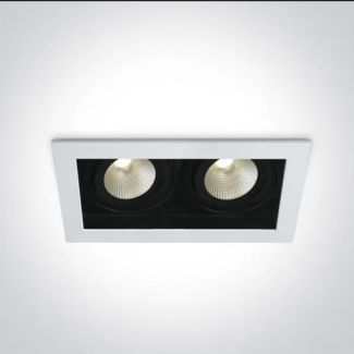 ONE LIGHT 51212E/W/W Anilio 2 biały wpust LED 3000K 2x12W dark light