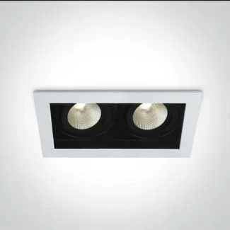 ONE LIGHT 51212E/W/W Anilio 2 biały wpust LED 3000K 2x12W dark light
