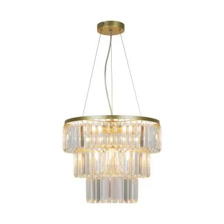 ZUMALINE P17127-4-1GD TIFANNY LAMPA WISZĄCA ZŁOTA/GOLD