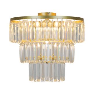 ZUMALINE P17127-4-GD TIFANNY LAMPA SUFITOWA ZŁOTA/GOLD