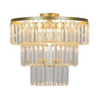 ZUMALINE P17127-4-GD TIFANNY LAMPA SUFITOWA ZŁOTA/GOLD