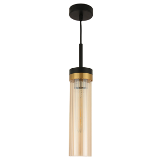 YASKR PL0140-1 MALIKA 1 lampa wisząca kolor czarny+ mosiężny
